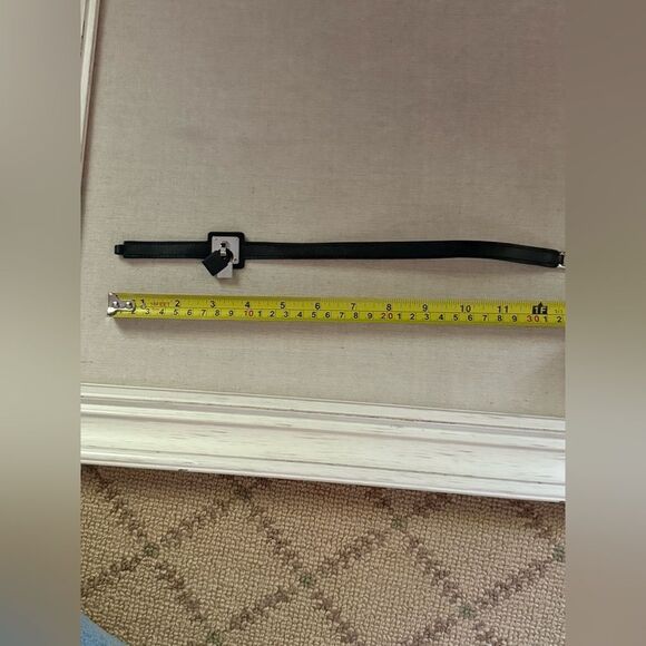 HERMES Authentic O'Kelly Black Swift leather double wrap bracelet w silver NWOT - Picture 10 of 11